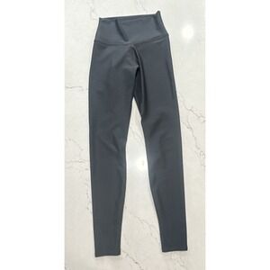 Alo Women's Performance Athletic Yoga Pants 7/8 Leggings Size XS Charcoal Gray
